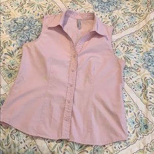 Sleeveless button down